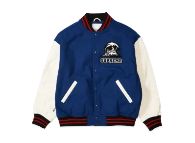 Supreme Wave Varsity Jacket "Blue"