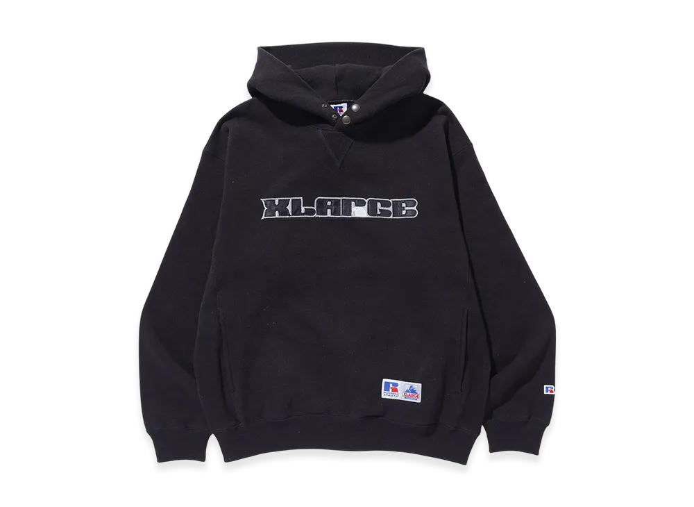 XLARGE x RUSSELL ATHLETIC Pullover Hooded Sweatshirt "Black"