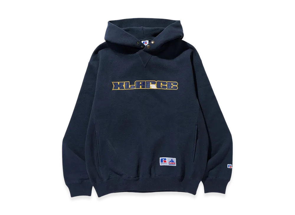 XLARGE x RUSSELL ATHLETIC Pullover Hooded Sweatshirt "Navy"