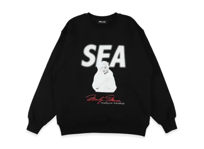 WIND AND SEA x Marilyn Monroe Crewneck Sweat Shirt "Black"