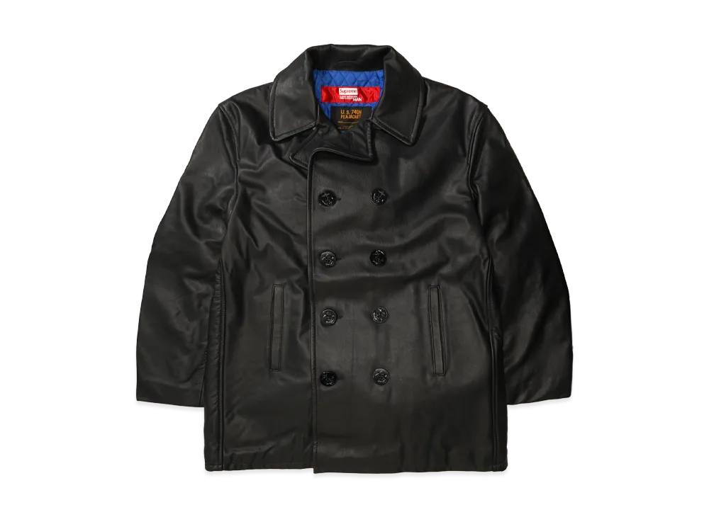 Supreme / JUNYA WATANABE COMME des GARCONS MAN Schott Leather Peacoat "Black"