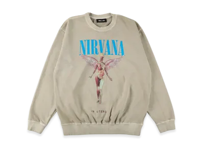 WIND AND SEA x Nirvana In Utero Crew Neck Sweat "Sand Beige"