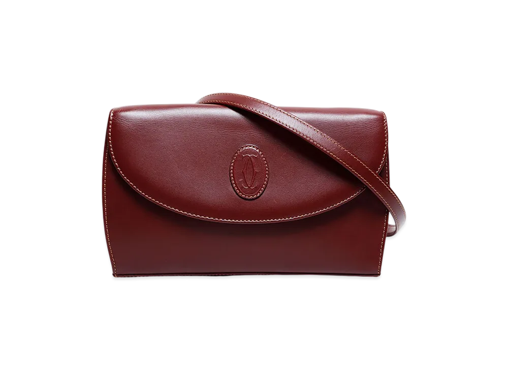 カルティエ マスト ドゥ カルティエ ショルダーバッグ "バーガンディ"