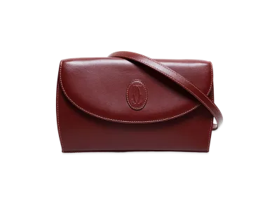 Cartier Must De Cartier Shoulder Bag "Burgundy"