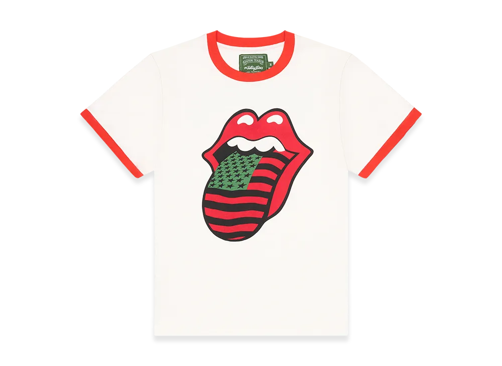 DENIM TEARS Rolling Stones Ringer Tee "White"