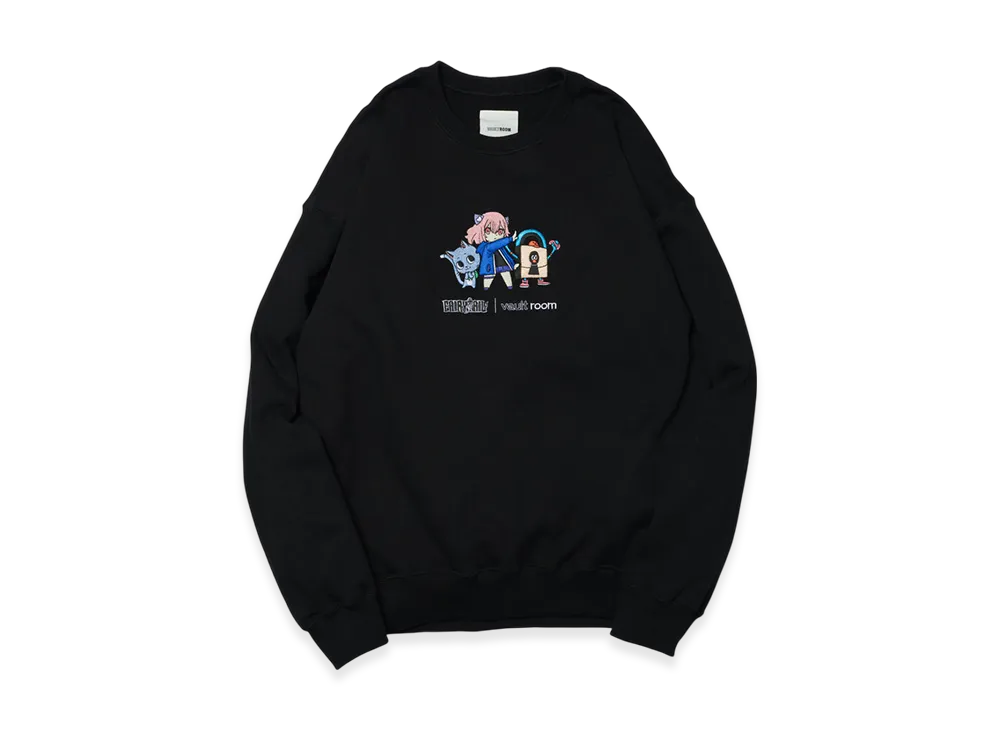 VAULTROOM x FAIRYTAIL x nqrse x Happy Crewneck "Black"