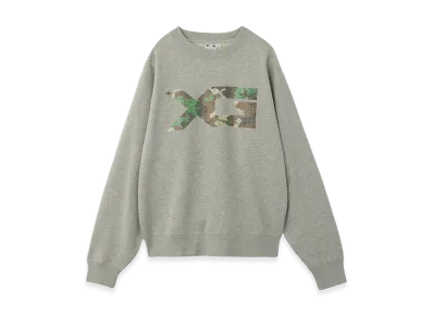 X-Girl Rhinestone Camo Logo Sweat Top "Ash"
