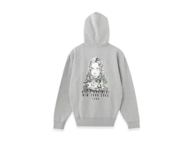 X-Girl Collage Camo Face Zip Up Sweat Hoodie "Ash"