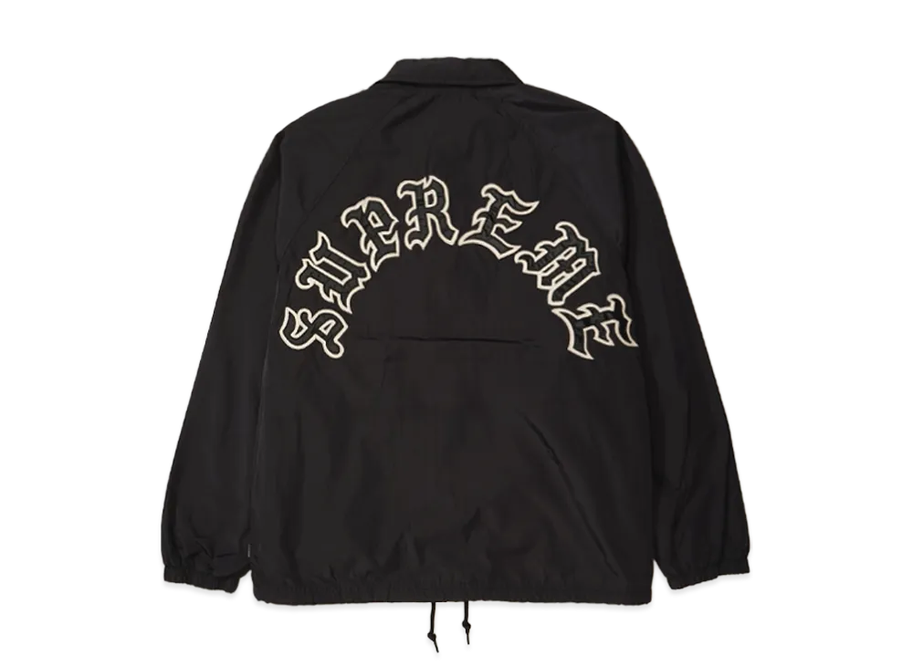 シュプリーム オールドイングリッシュ アーク コーチジャケット "ブラック"