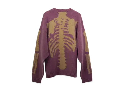KAPITAL 5G Wool Bone Creew Sweater "Purple"