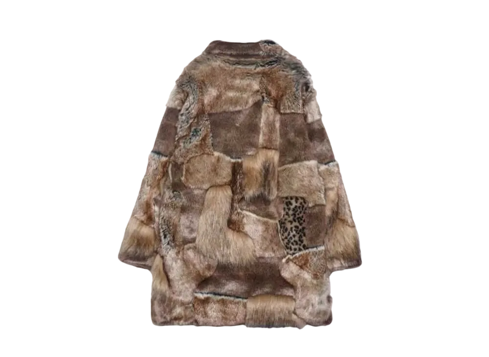 Supreme x MM6 Maison Margiela Patchwork Faux Fur Coat 