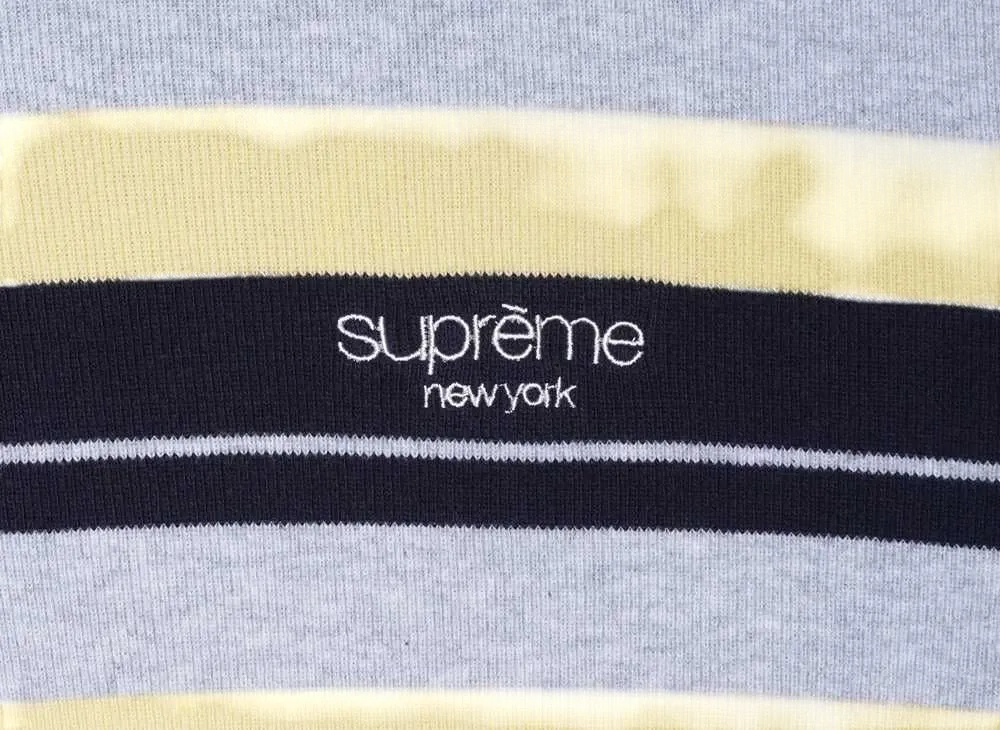 Supreme Stripe Zip L/S Polo 