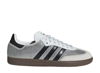adidas Women's Samba OG Rhinestone"Crystal White/Core White/Silver Metallic"