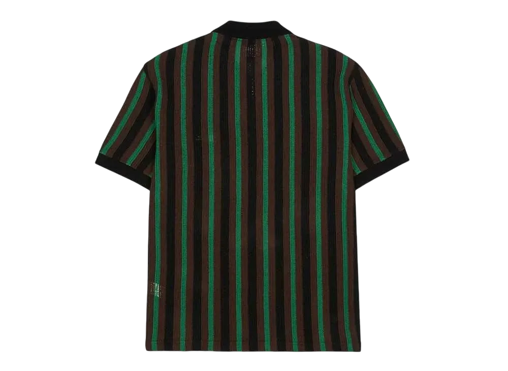 Supreme Open Knit Stripe Zip Polo 