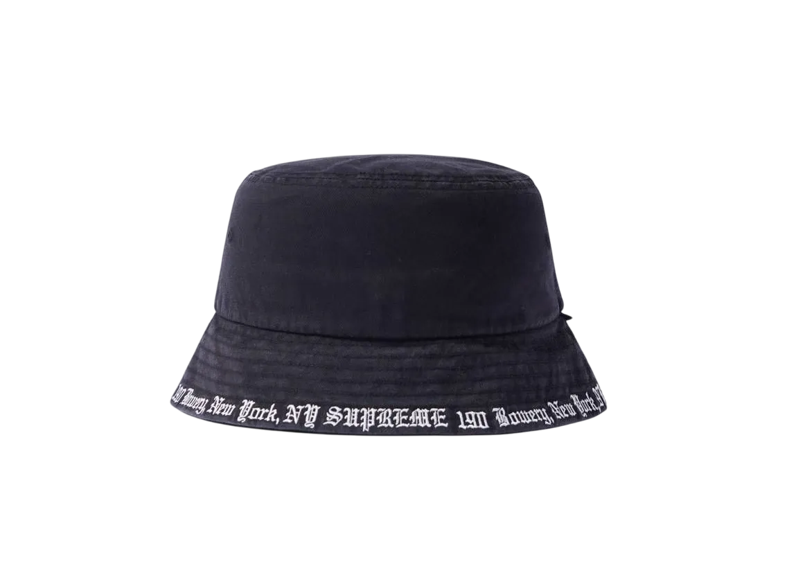 Supreme Embroidered Brim Crusher バケハ 黒 Supreme Embroidered Brim Crusher 