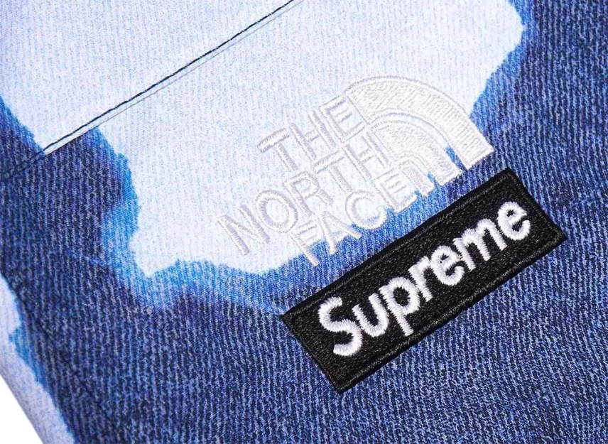 Supreme x The North Face Bleached Denim Print Mountain Pant Supreme x The North Face Bleached Denim Print Mountain Pant