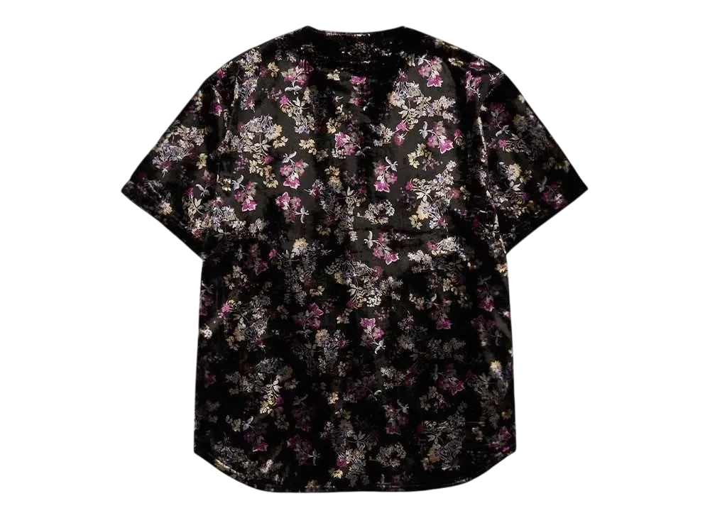 Supreme Floral Velour Baseball Jersey 