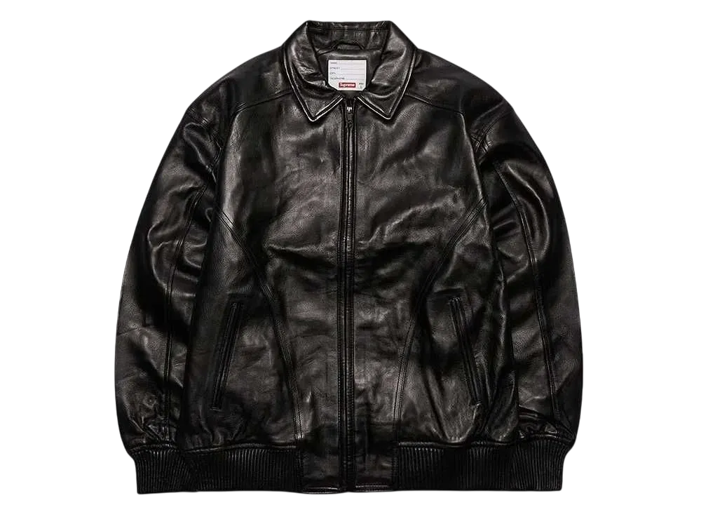 Supreme Studded Arc Logo Leather Jacket 