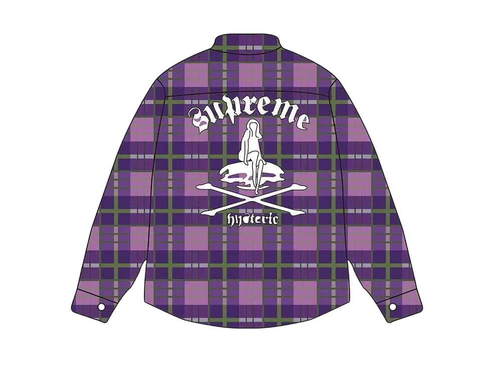 Supreme x HYSTERIC GLAMOUR Plaid Flannel Shirt 