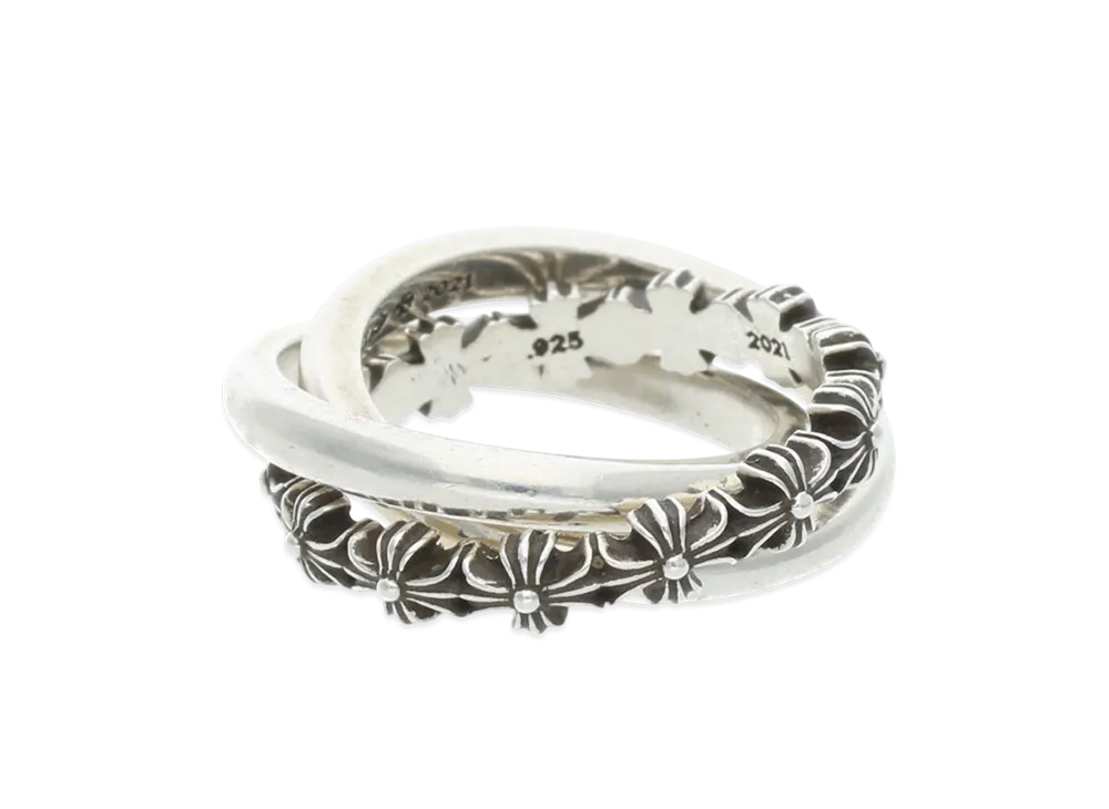 Chrome Hearts Tiny E CH Plus Trpl Band Ring "Silver"