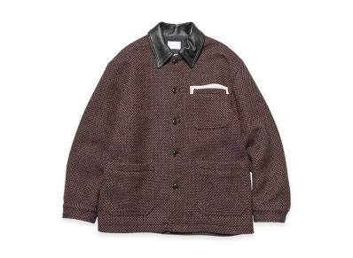 SOPHNET. x Kvadrat Leather Collar Coverall "Navy"