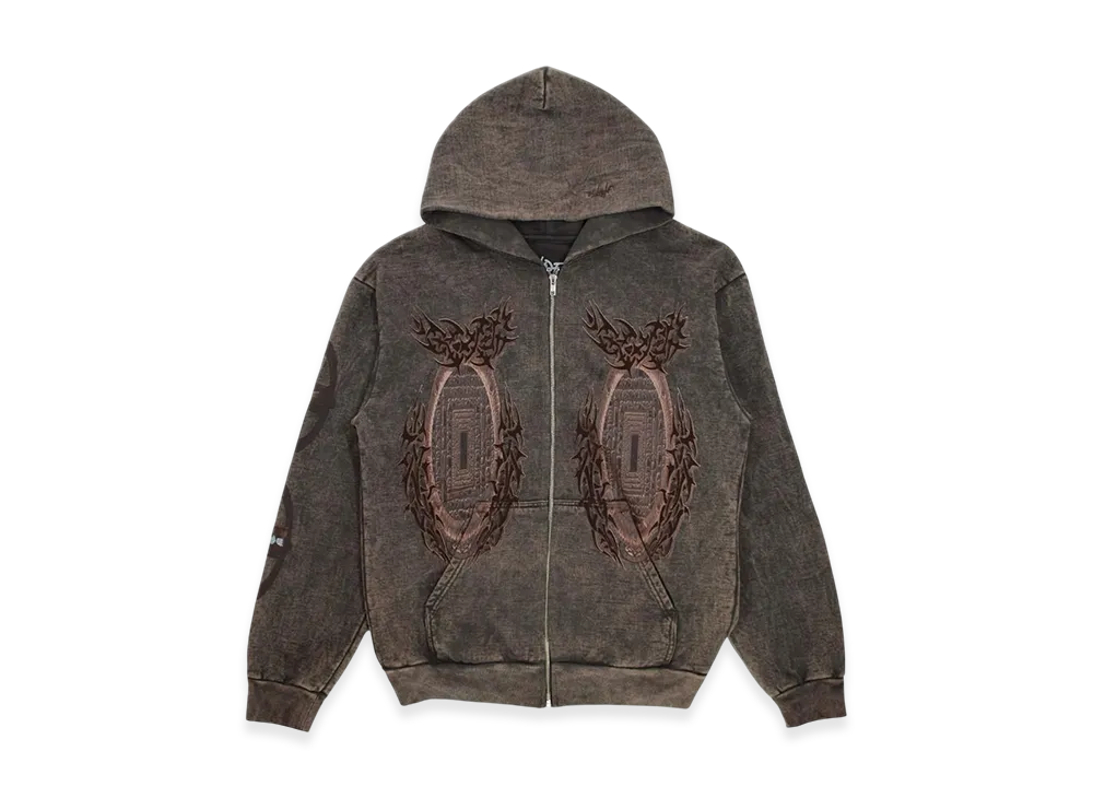 Travis Scott Cactus Jack Utopia God's Country Zip Hoodie "Grey"