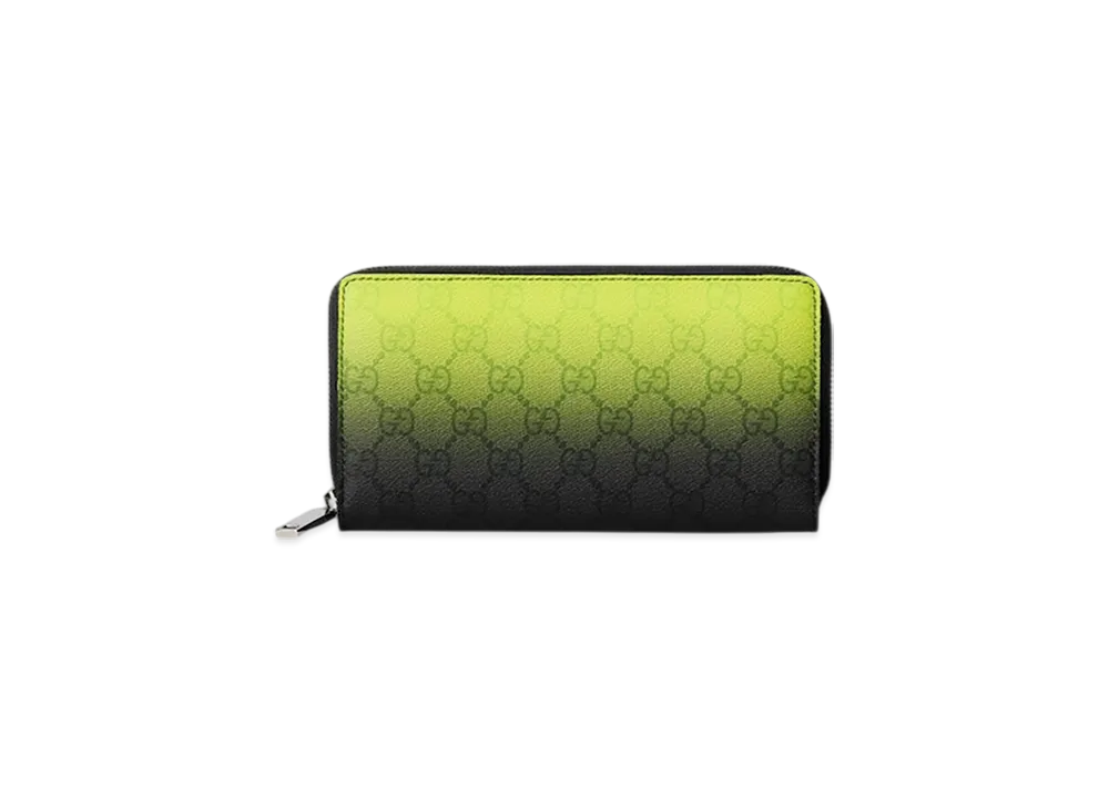 Gucci Chroma Zip Around Wallet "Lime/Black"