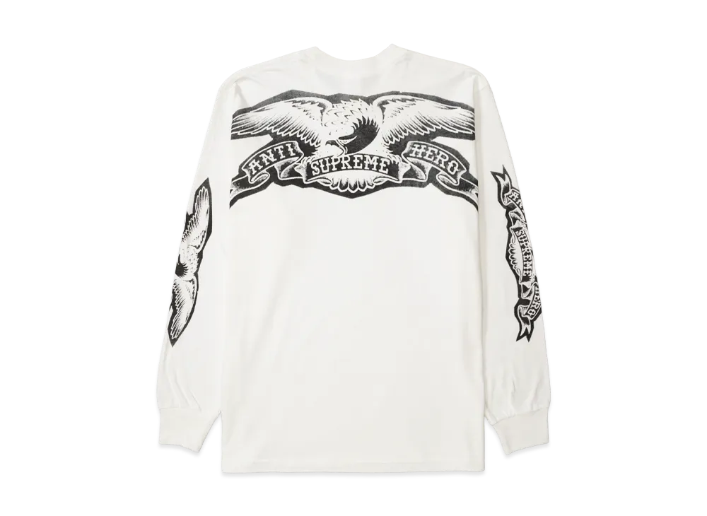Supreme x ANTIHERO Eagle L/S Tee "White"