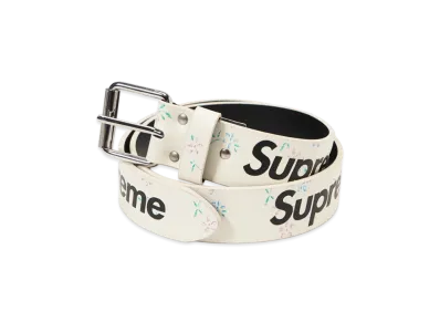 Supreme Repeat Leather Belt (25FW) "Floral"