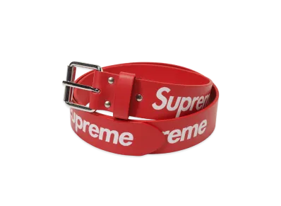 Supreme Repeat Leather Belt (25FW) "Red"