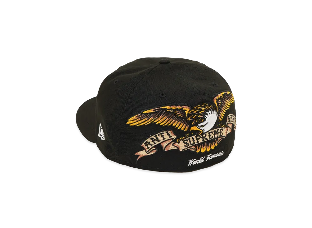シュプリーム x アンタイヒーロー ニューエラ "ブラック"