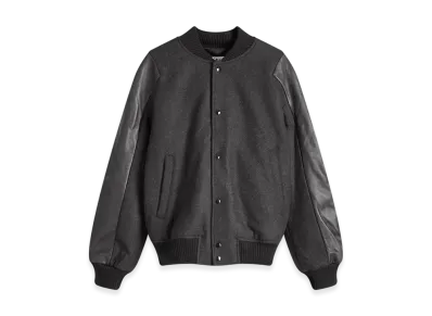 Acne Studios Orsity Wool Varsity Jacket "Dark Grey Melange"