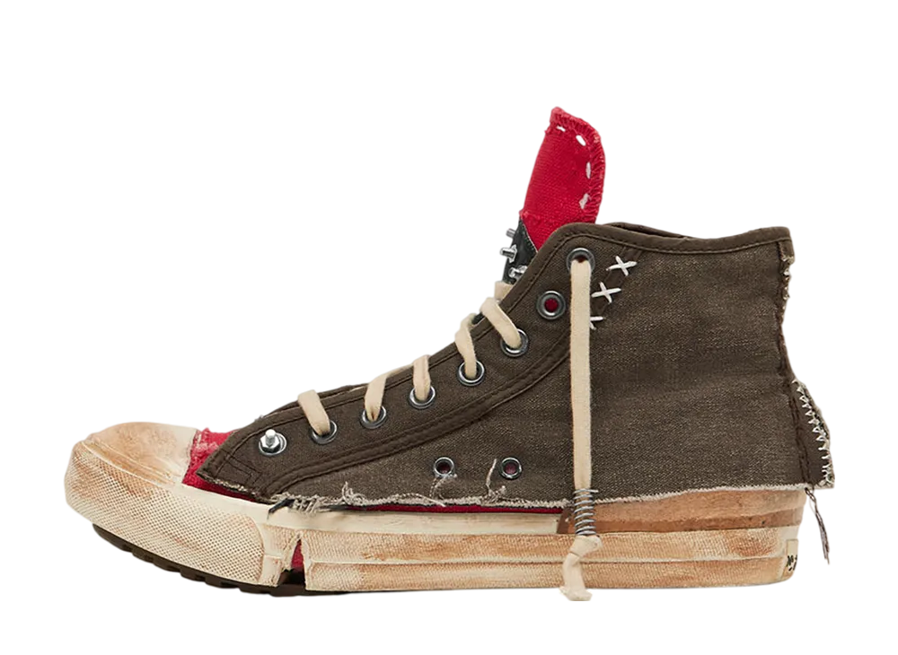 Maison Margiela Women's Canvas Sneakers "Red/Brown"