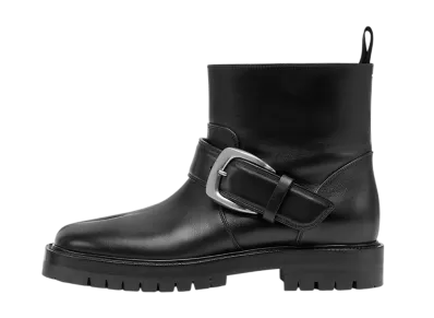 Maison Margiela Women's Tabi County Buckle Ankle Boots "Black"