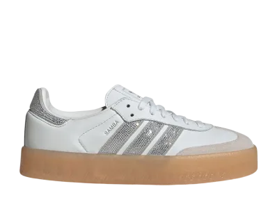 adidas Women's Sambae "Crystal White/Silver Metallic/Gum"