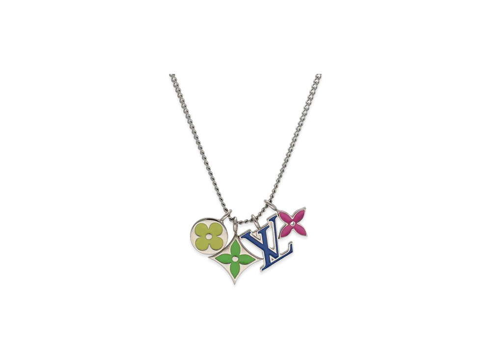 Louis Vuitton LV Instinct Enamel Pendant "Silver"