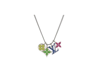 Louis Vuitton LV Instinct Enamel Pendant "Silver"
