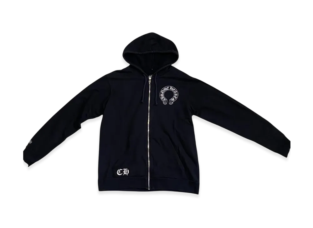 クロムハーツ ホースシュー ダガージップアップ フーディー "ブラック"