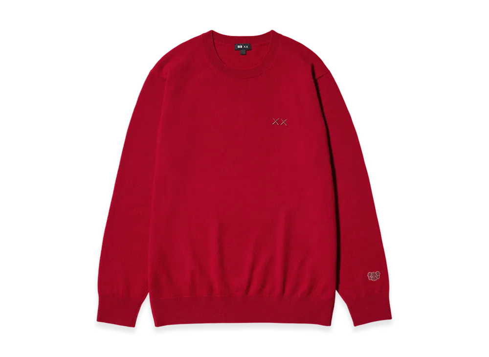 Uniqlo x KAWS Winter Cashmere Crewneck Sweater "Red"