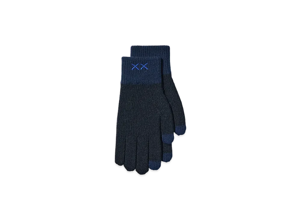 Uniqlo x KAWS Winter Heattech Knit Gloves "Navy"
