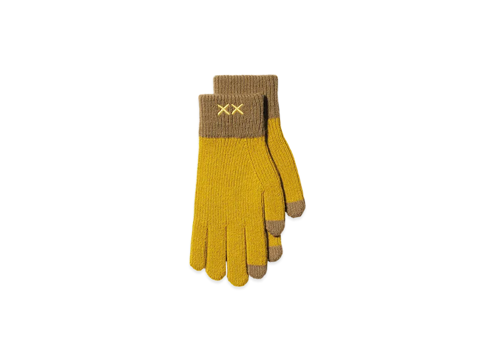Uniqlo x KAWS Winter Heattech Knit Gloves "Yellow"