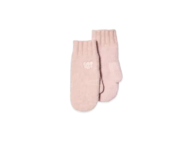Uniqlo x KAWS Winter Kids Heattech Suffle Yarn Knit Mittens "Pink"