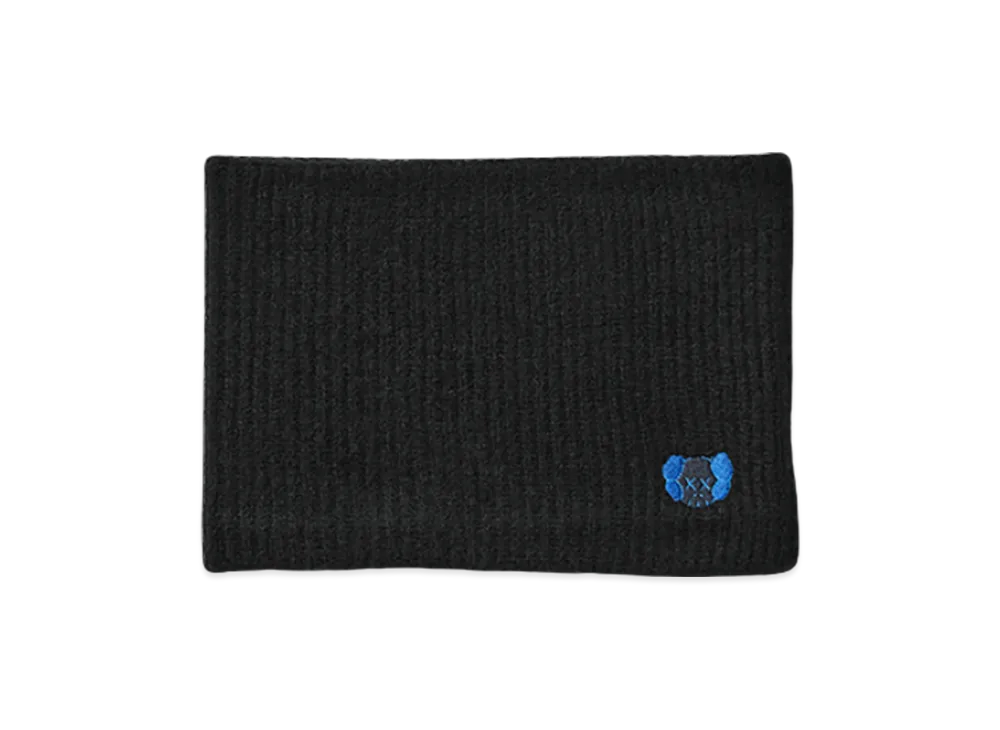 Uniqlo x KAWS Winter Kids Heattech Suffle Yarn Knit Neck Warmer "Black"