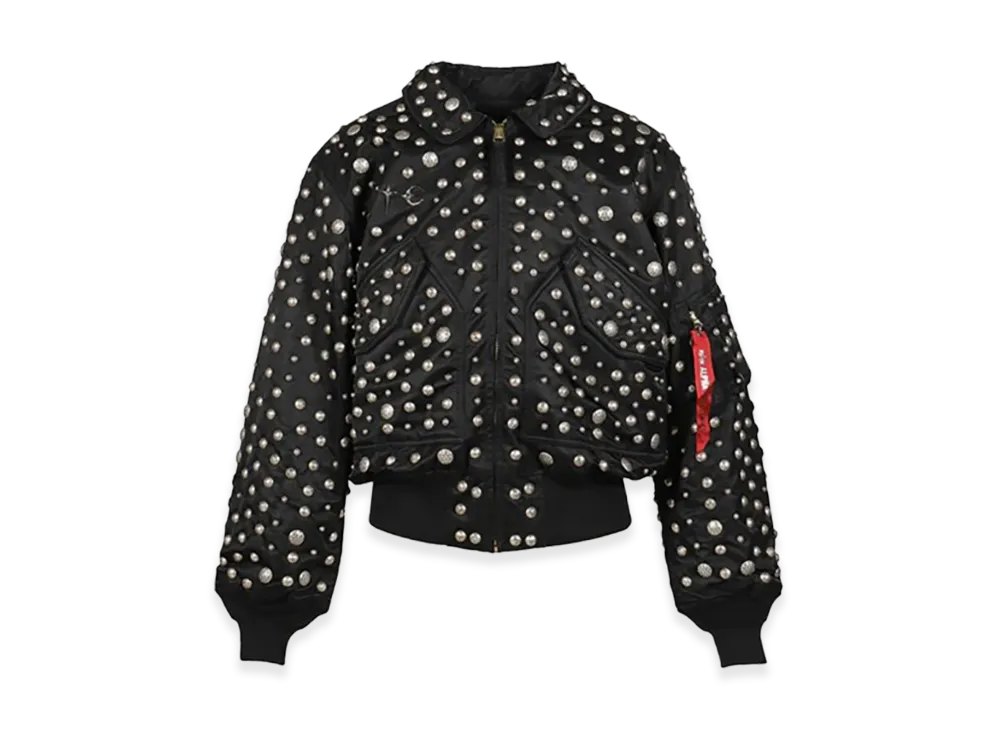 THUG CLUB x Alpha Industries AI CWU 45/P Flight Jacket "All Over Rivet Version" "Black"