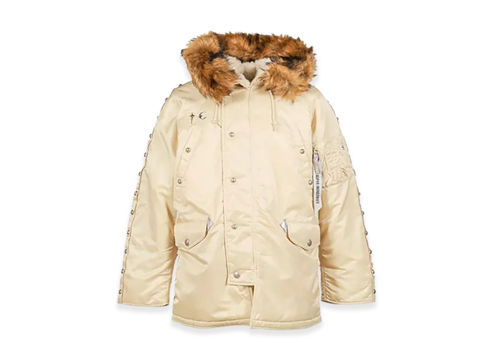 THUG CLUB x Alpha Industries AI N-3B Parka "Detachable Rivet Velcro" "VTG White"