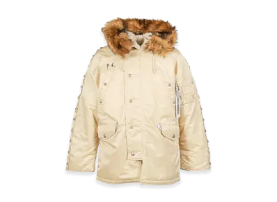 THUG CLUB x Alpha Industries AI N-3B Parka "Detachable Rivet Velcro" "VTG White"