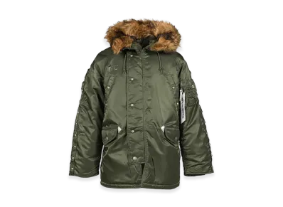 THUG CLUB x Alpha Industries AI N-3B Parka "Detachable Rivet Velcro" "Sage"