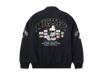 HUF x Disney Mickey Mouse Worldwide Tour Varsity Jacket "Navy"