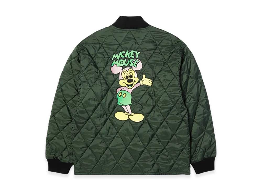HUF x Disney Mickey Mouse Mickey Quilted Work Jacket "Forest Green"