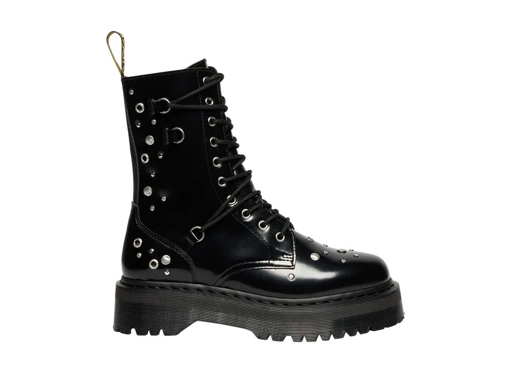 Dr.Martens Jadon Hi Hardware 10-Eye Boots "Black"